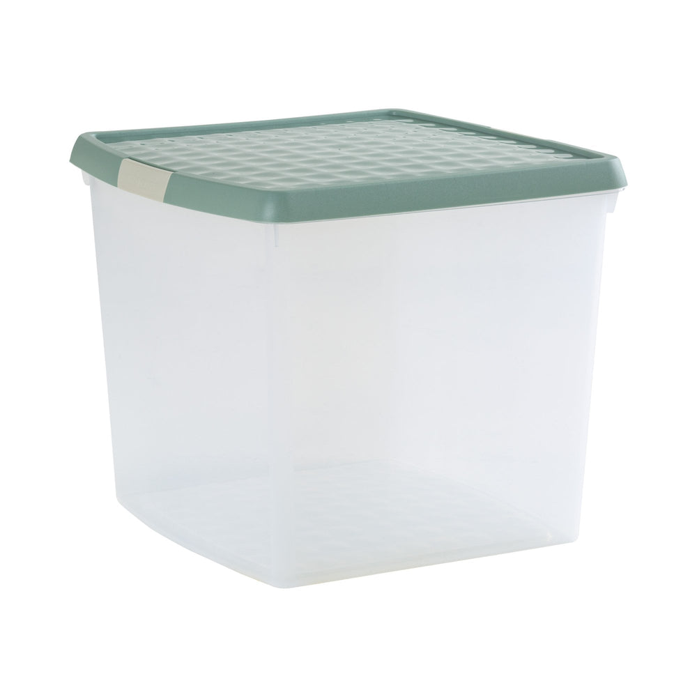 37 Litre Wham Clip Square Plastic Storage Box with Lid 10.03 - Great for 12'' Vinyl Records