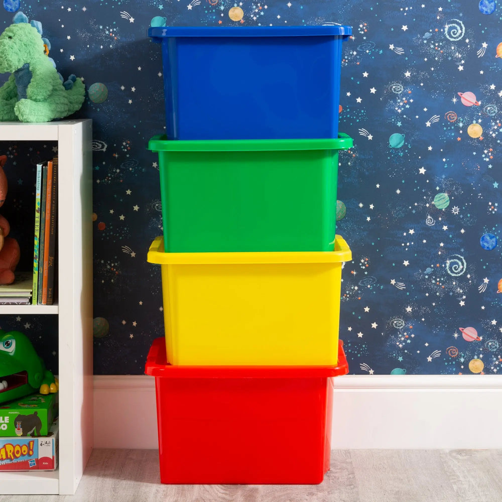 Pack of 4 - 24 Litre Wham Stack & Store Plastic Boxes Wham Storage