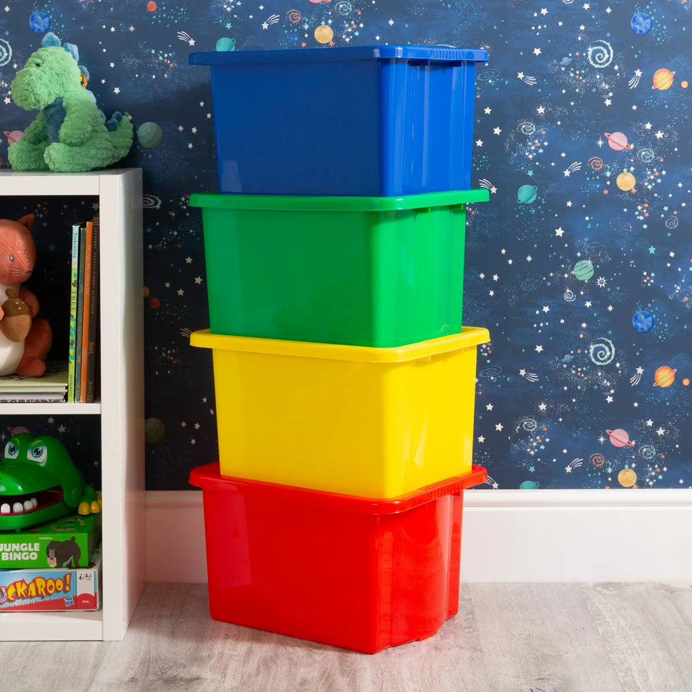 Pack of 4 - 24 Litre Wham Stack & Store Plastic Boxes Wham Storage