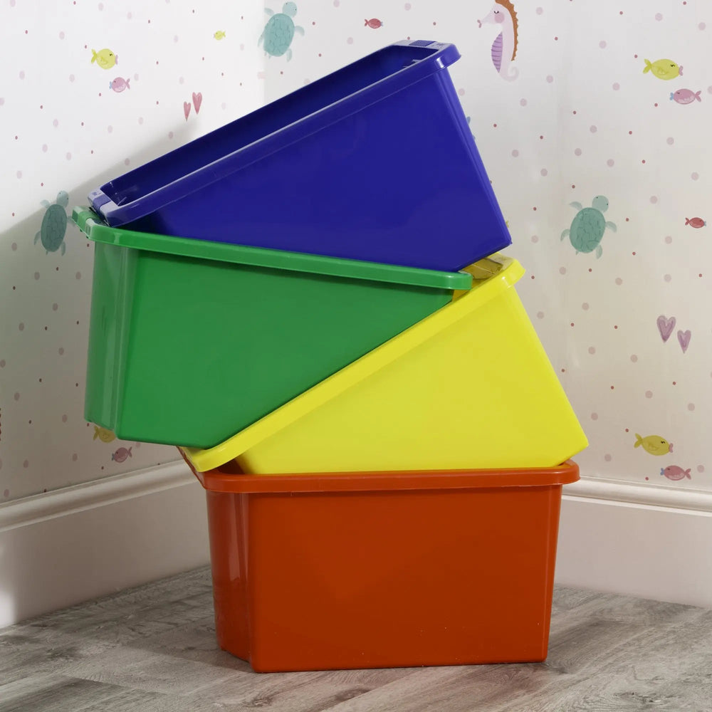 Pack of 4 - 35 Litre Wham Stack & Store Plastic Boxes Wham Storage