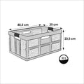 Lea 32 Litre Plastic Folding Box with Soft Grip Handles Keeeper