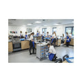 Callero Plus Double Column Silver Trolley with 8 Deep Trays Gratnells