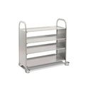 Callero Plus Flat Shelf Silver Trolley Gratnells