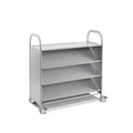 Callero Plus Tilted Shelf Silver Trolley Gratnells