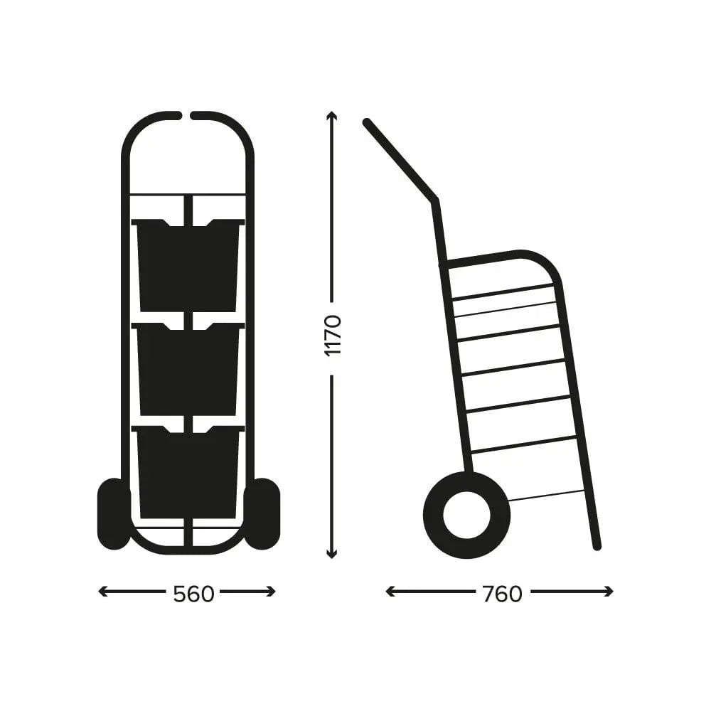 All Terrain Trolley with 3 Extra Deep Boxes Gratnells