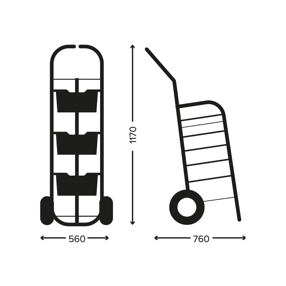 All Terrain Trolley with 3 Deep Boxes Gratnells