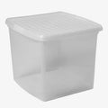 37 Litre Wham Clip Square Plastic Storage Box with Lid 10.03 - Great for 12'' Vinyl Records