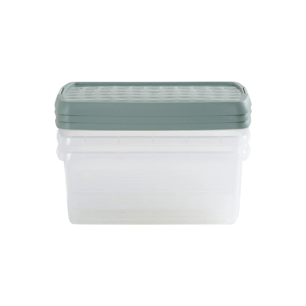 Pack of 3 - 10.5 Litre Wham Clip Plastic Box with Lid 6.02 Wham Storage