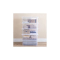 Pack of 4 - 68 Litre Crystal Plastic Storage Box with Lid Wham Storage