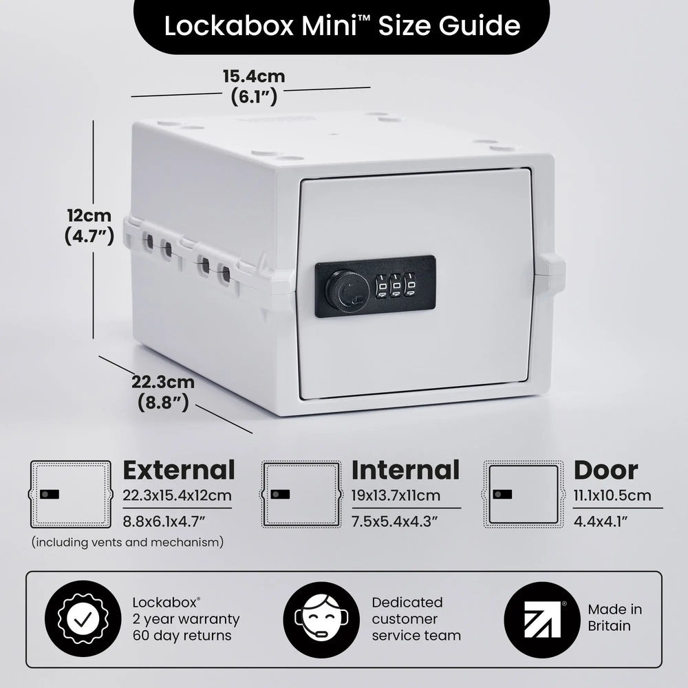 Lockabox Mini™ Opal White Lockabox®