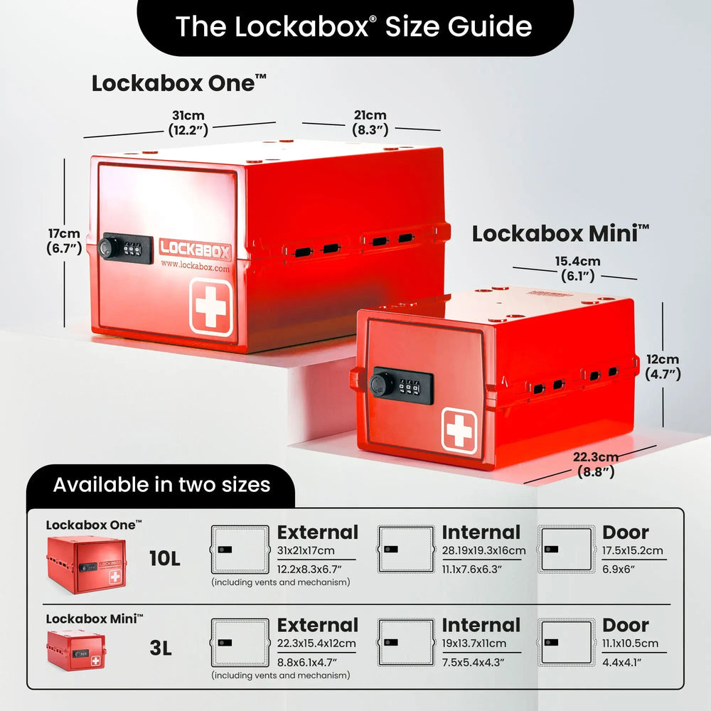 Lockabox Mini™ Medi Red Lockabox®