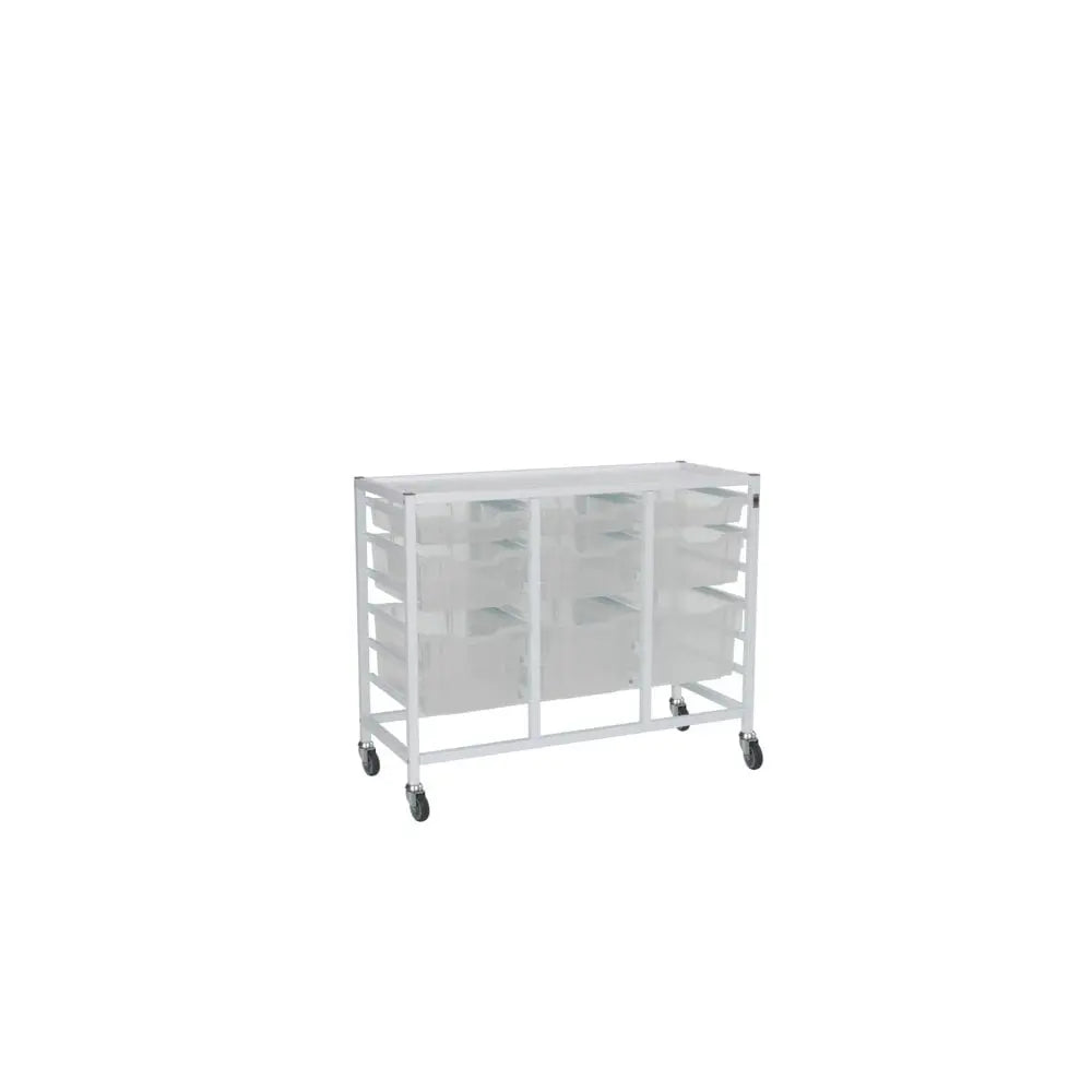 Treble Column Medical Trolley Set with Trays Gratnells