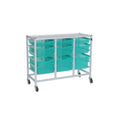 Treble Column Medical Trolley Set with Trays Gratnells