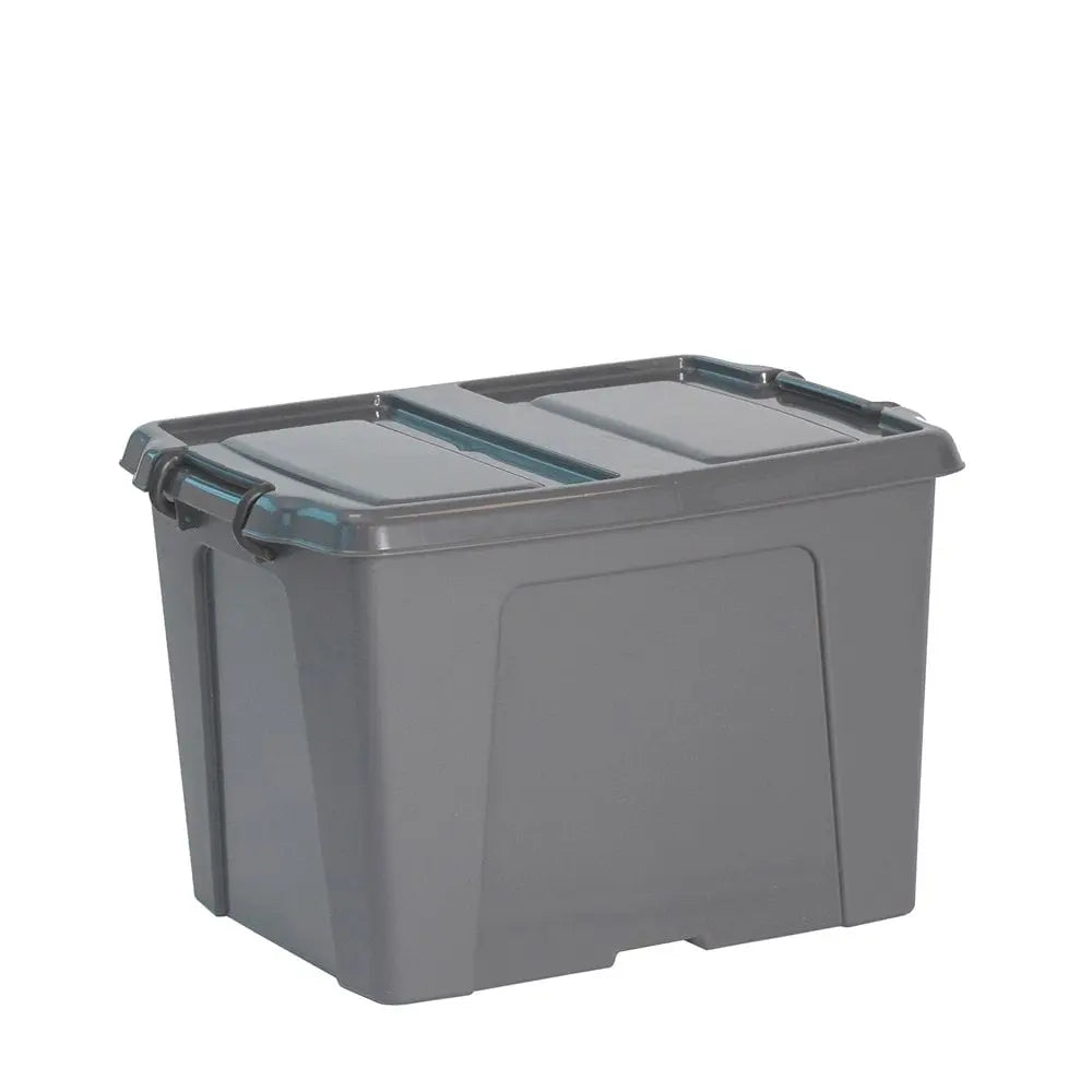 Pack of 4 - 40 Litre Smart Storemaster Plastic Storage Boxes with Lids Strata