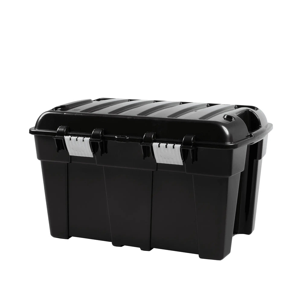 Pack of 4 - 48 Litre Plastic Trunk Storage Boxes Wham Storage