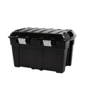 Pack of 4 - 48 Litre Plastic Trunk Storage Boxes Wham Storage