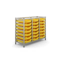 Science Bench Height Treble Frame with 21 Shallow Trays Gratnells