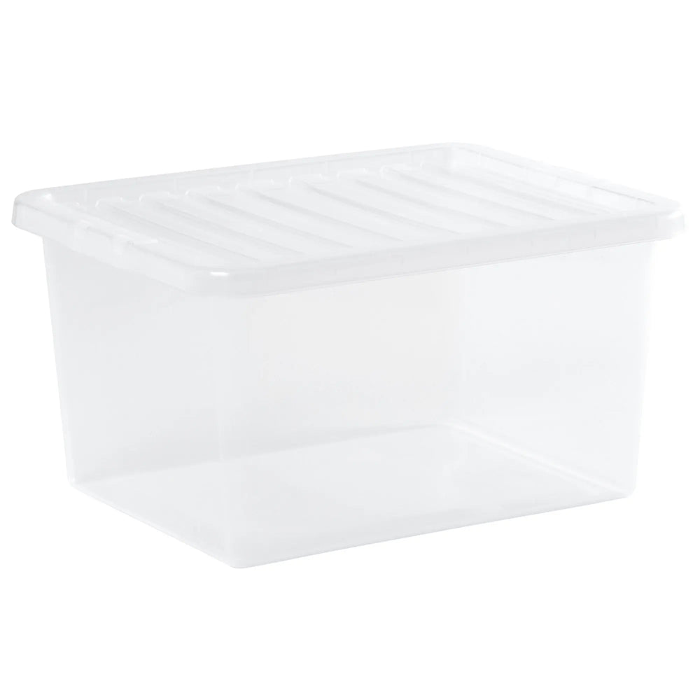 Z Pallet Deal x 240 - 37 Litre Crystal Plastic Storage Boxes with Lids Wham Storage