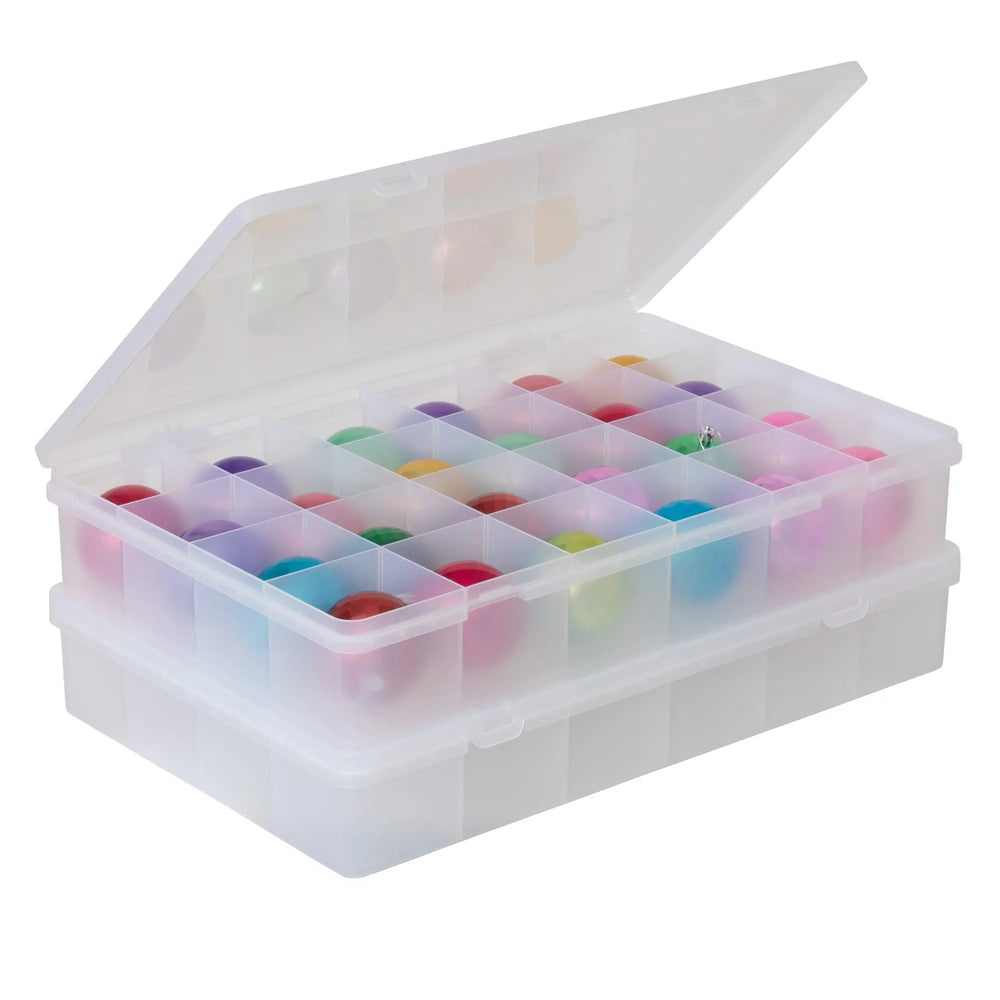 Wham 2x Large Organiser Boxes with 24 Divisions Wham Storage