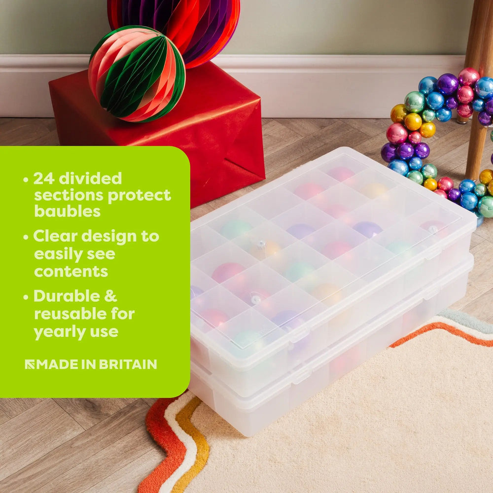 Wham 2x Large Organiser Boxes with 24 Divisions Wham Storage