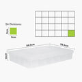Large Organiser Box 7.01 with 24 Dividers Clear/Clear   13803 Wham Storage