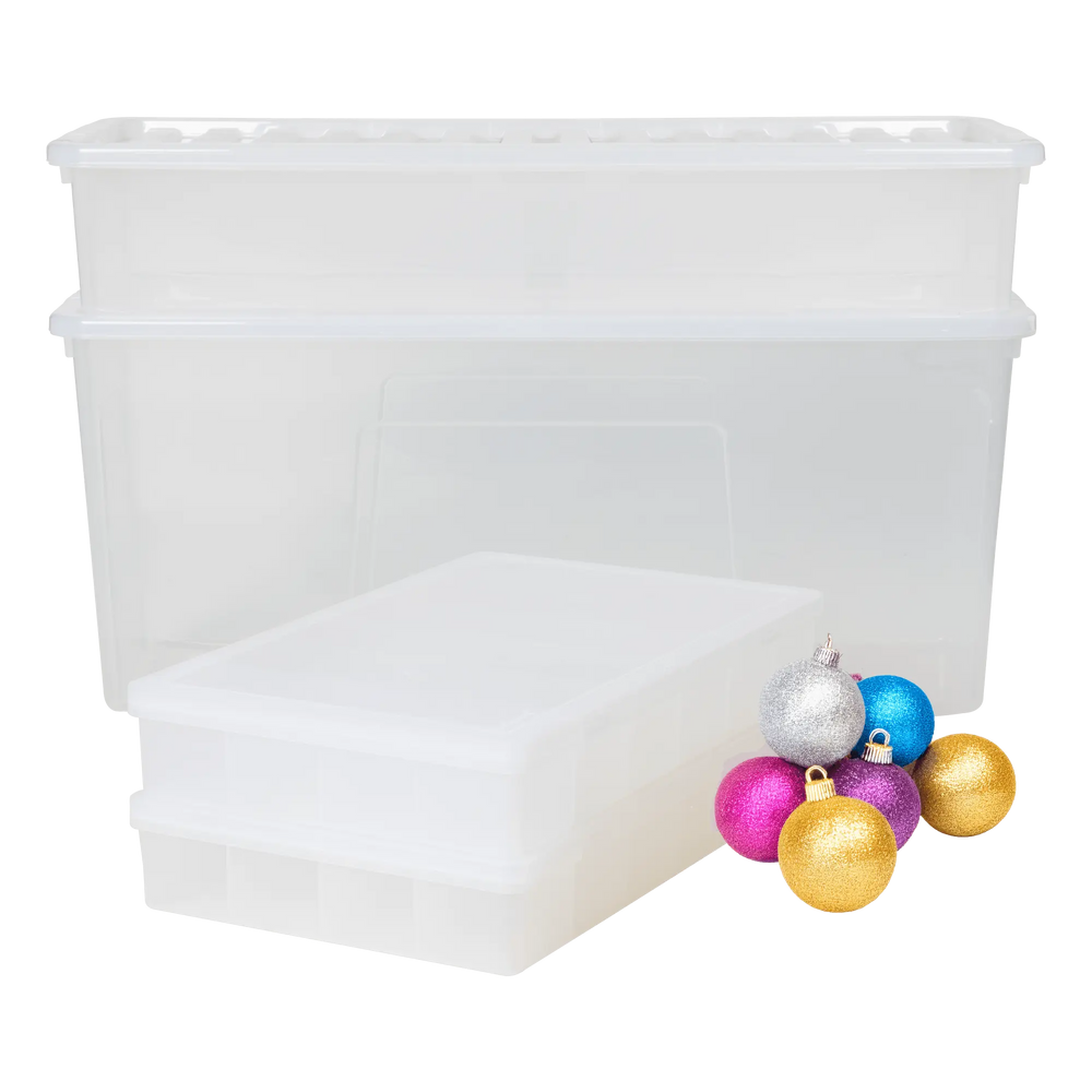 Wham Festive 4 Piece tree, Decoration & 2 Bauble Storage Boxes Wham Storage