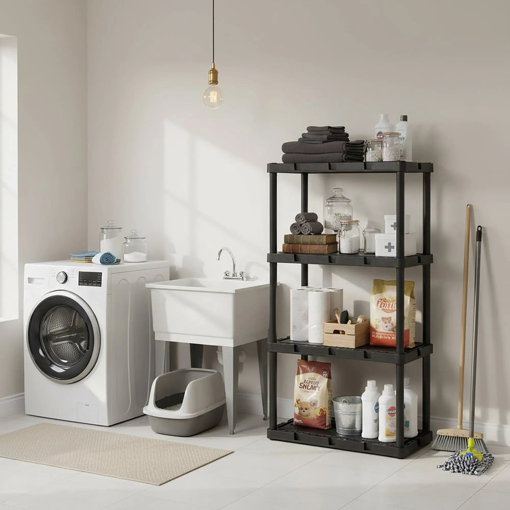 4 Tier Plastic Shelving Unit Strata