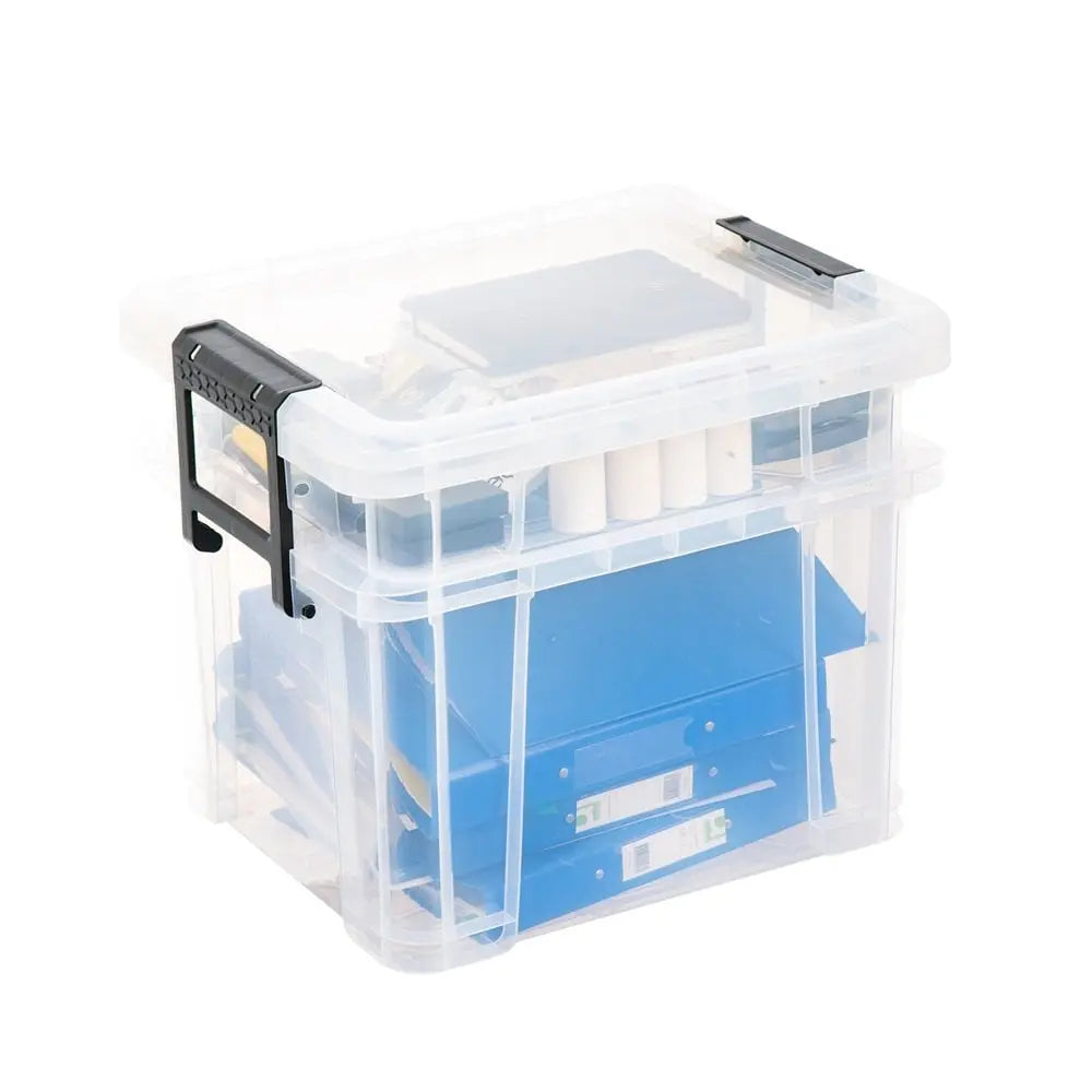 Two Tier Stackmaster Plastic Storage Box with Lid Strata