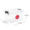 35 Litre Stackmaster Plastic Storage Box with Lid Strata