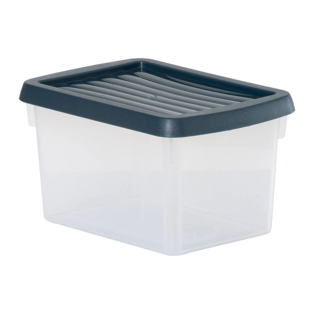 Set 4 1.5 Litre Plastic Boxes Coloured Lids