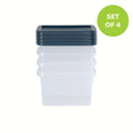 Set of 4 - 1.5 Litre Wham Plastic Storage Boxes with Mixed Coloured Lids Wham Storage