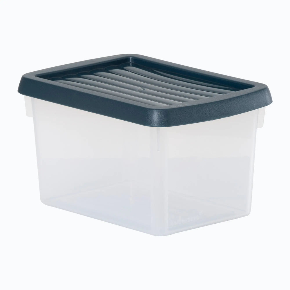 Set of 4 - 1.5 Litre Wham Plastic Storage Boxes with Mixed Coloured Lids Wham Storage