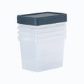 Set of 4 - 6.7 Litre Wham Plastic Storage Boxes with Coloured Lids Wham Storage