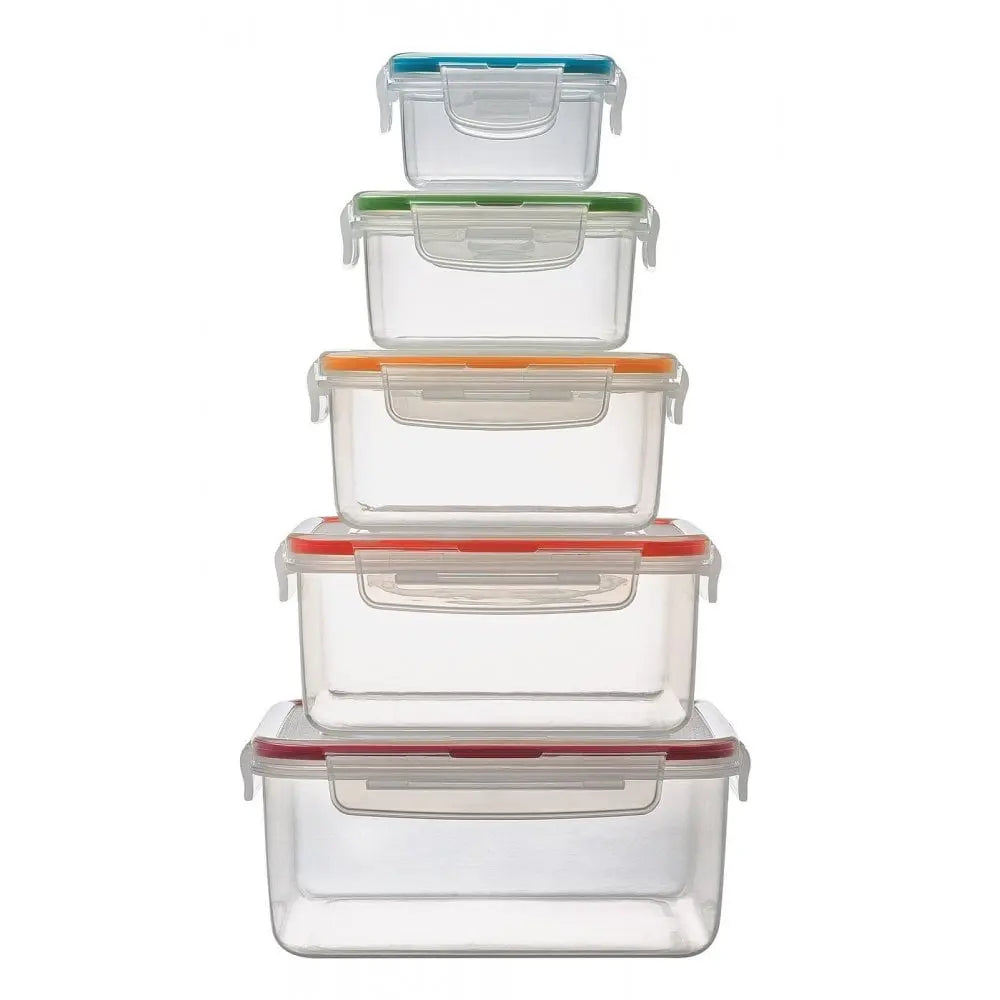 Lock & Lock Nestable 5 Piece Square Plastic Container Set Lock & Lock