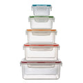 Lock & Lock Nestable 5 Piece Square Plastic Container Set Lock & Lock