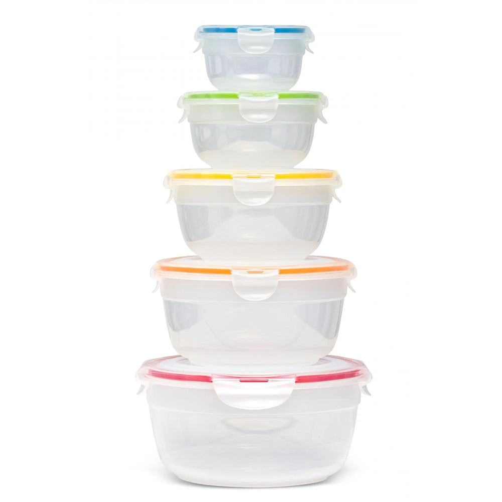 Lock & Lock Nestable 5 Piece Round Plastic Container Set Lock & Lock