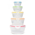 Lock & Lock Nestable 5 Piece Round Plastic Container Set Lock & Lock