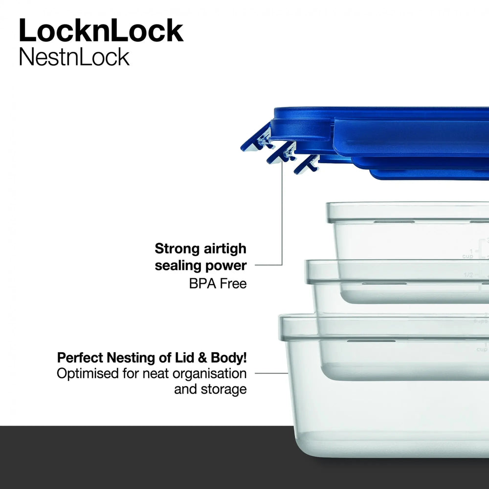 Lock & Lock NestnLock 3 Piece Container Set Lock & Lock