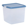 37 Litre Wham Clip Square Plastic Storage Box with Lid 10.03 - Great for 12'' Vinyl Records