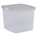 37 Litre Wham Clip Square Plastic Storage Box with Lid 10.03 - Great for 12'' Vinyl Records