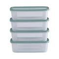 Set of 4 Everyday 1 Litre Plastic Food Boxes with Lids Wham Storage