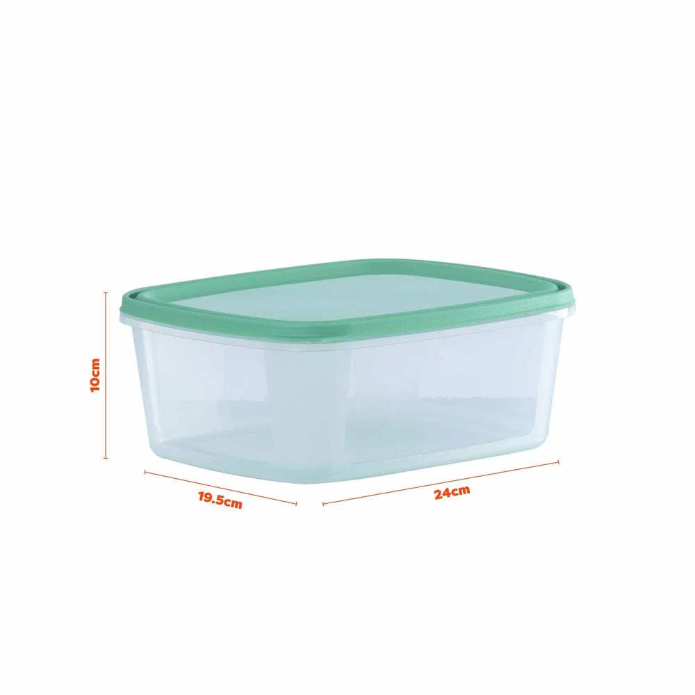 Set of 2 Everyday 3 Litre Plastic Food Boxes with Lids Wham Storage