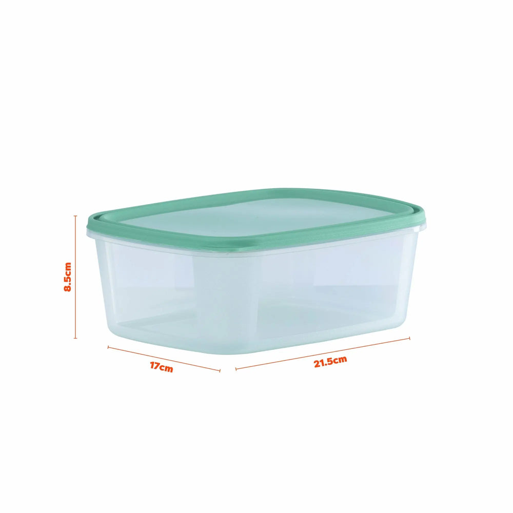Set of 3 Everyday 2 Litre Plastic Food Boxes with Lids Wham Storage