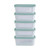 Set of 5 Everyday 0.5 Litre Plastic Food Boxes with Lids Wham Storage