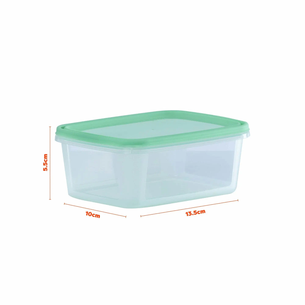 Set of 5 Everyday 0.5 Litre Plastic Food Boxes with Lids Wham Storage