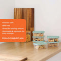 Set of 6 Everyday 0.25 Litre Plastic Food Boxes with Lids Wham Storage