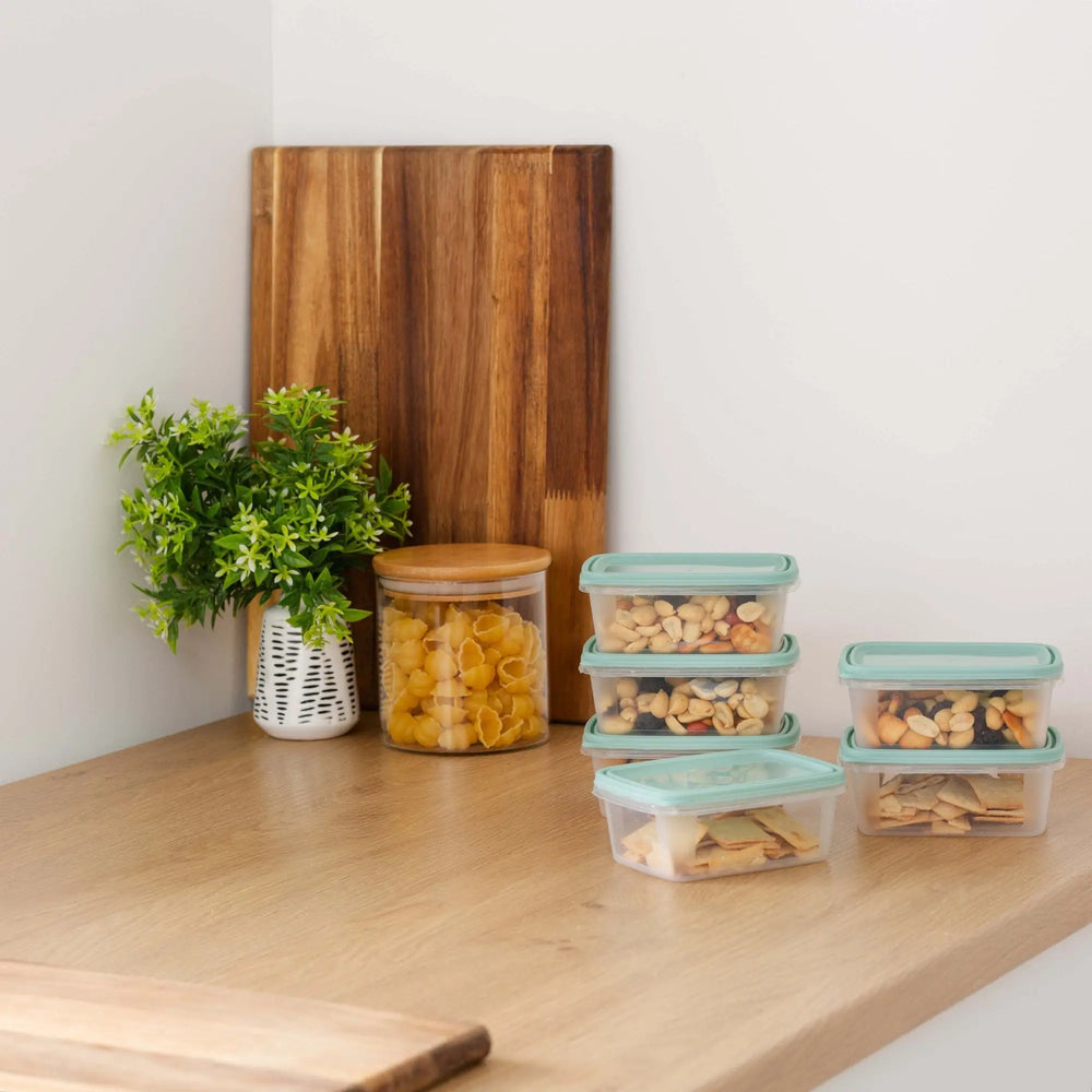 Set of 6 Everyday 0.25 Litre Plastic Food Boxes with Lids Wham Storage