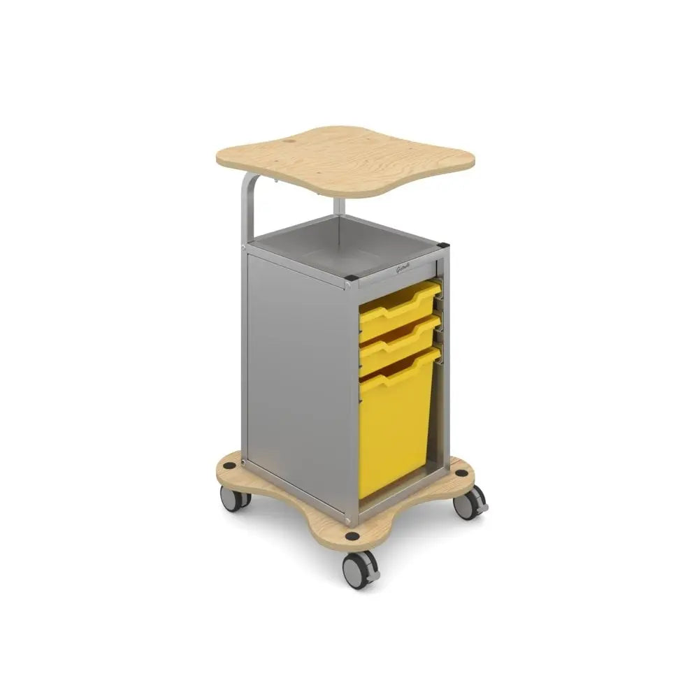 MyBASE® Silver Trolley with 2 Shallow & 1 Jumbo Tray Gratnells