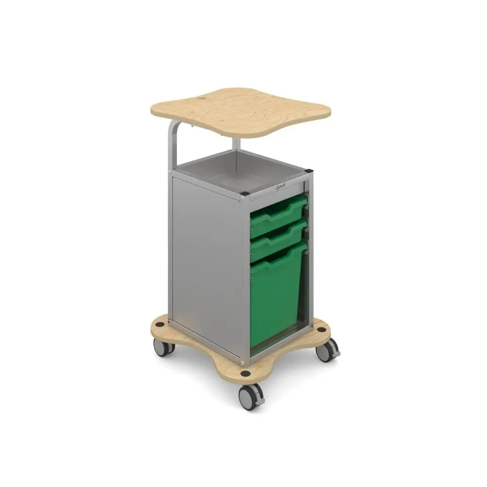 MyBASE® Silver Trolley with 2 Shallow & 1 Jumbo Tray Gratnells
