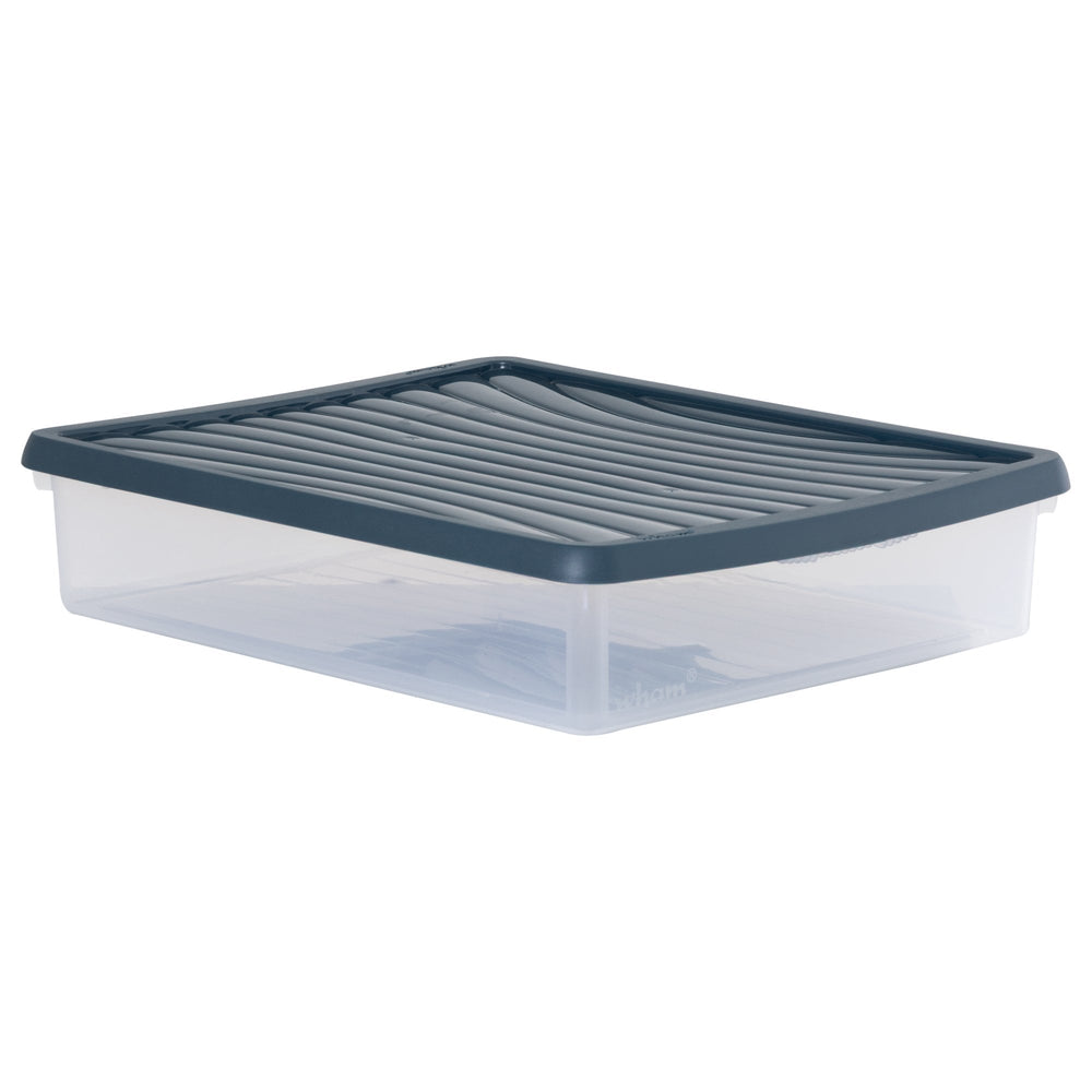 14.75 Litre Wham Shallow A3 Plastic Storage Box With Lid